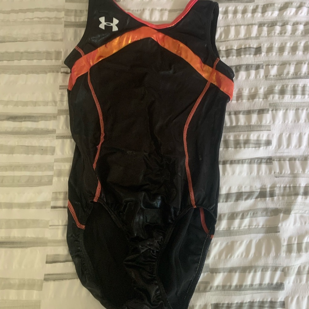Black and coral Under Armour leotard in size Adult Large (AL)